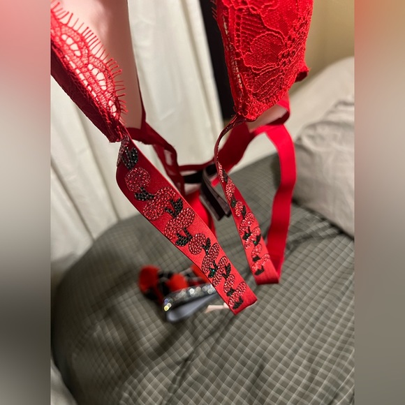 Red cherry shine strap push-up VS bra - Picture 8 of 17